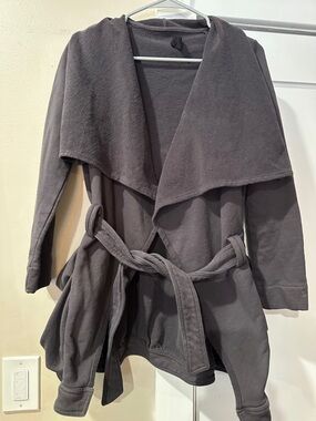 Ryu Dark Gray Hooded Belted Trench Coat